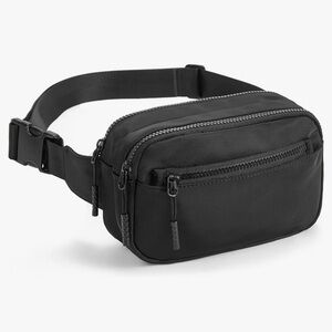 Telena Fanny Pack Fashionable Cross body Belt Bag Adjustable Straps Black